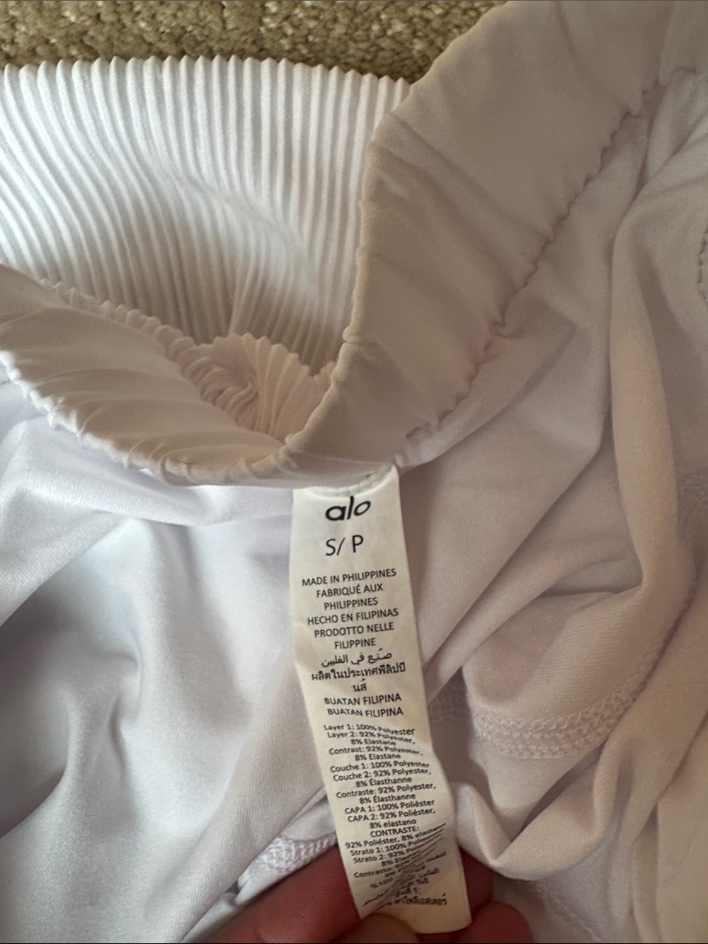 ALO Yoga micro plisse tennis skirt-  White Pleated Skater Skirt - Picture 4 of 4